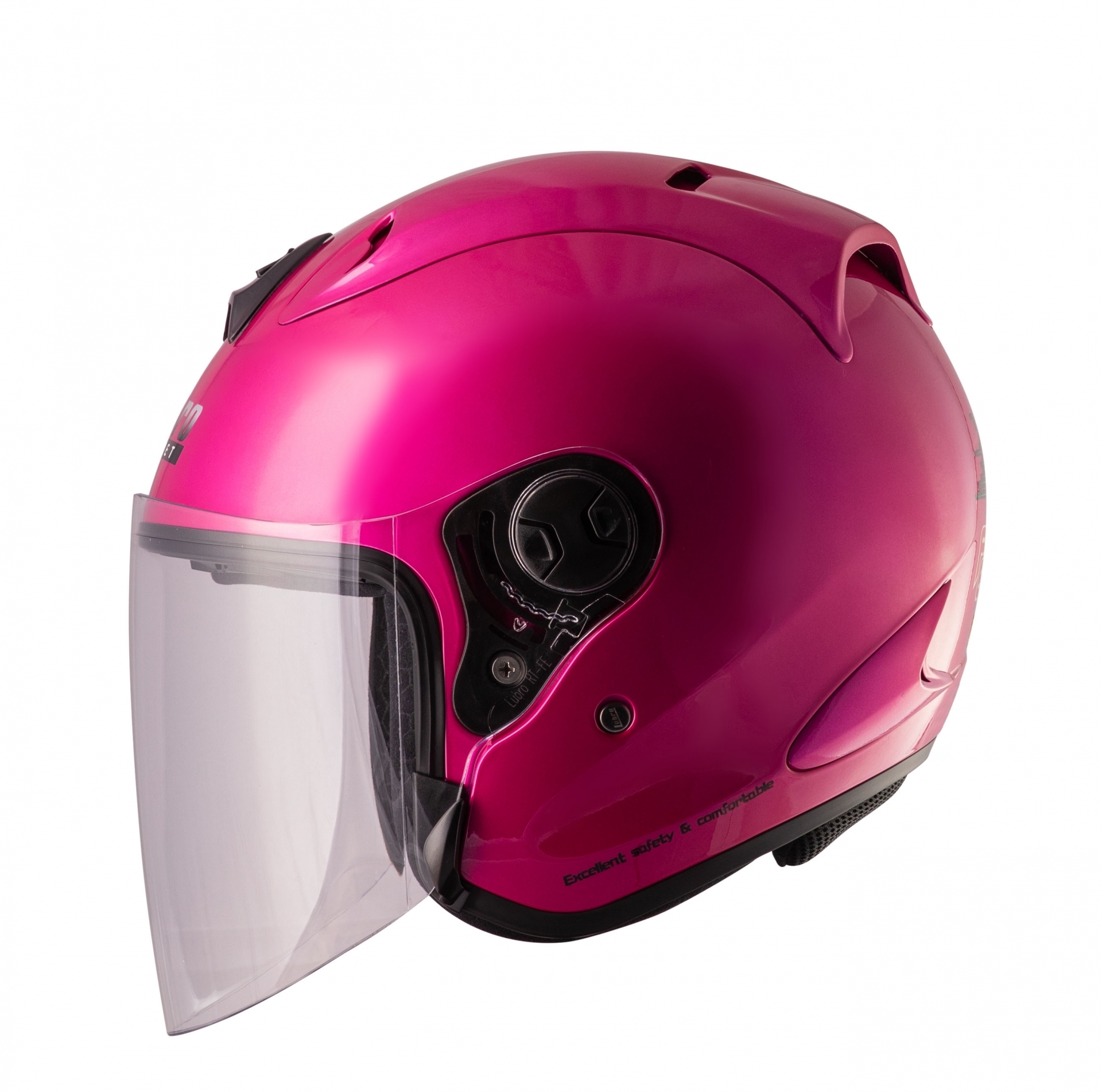 LUBRO RACE TECH Final Edition 桃紅色 素色  四分之三罩式帽款