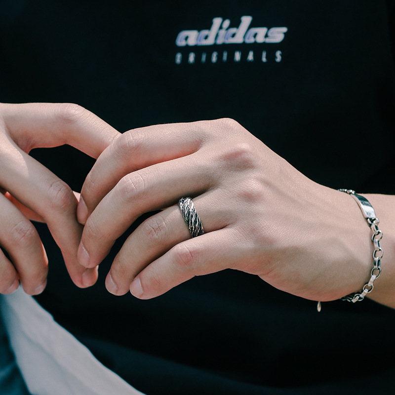 石紋極簡設計開口戒指【ACCY60】