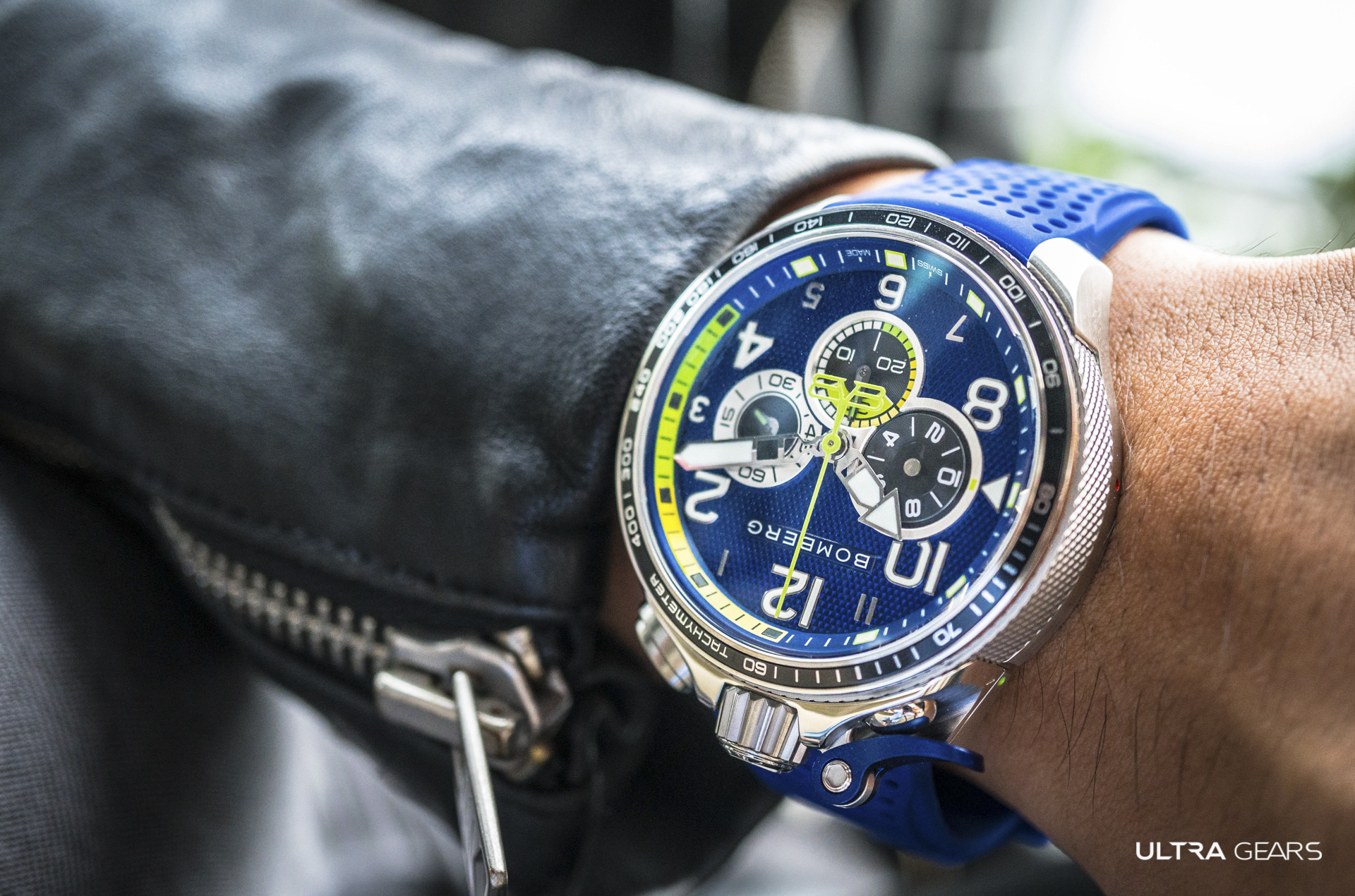 BOMBERG_BOLT-68 Racing_全鋼藍面XL賽車計時碼錶_BS45CHSP.059-9.10