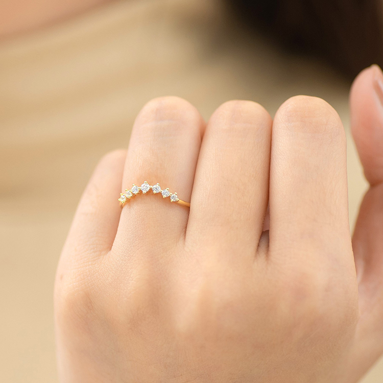 鑽石18K疊戴戒指