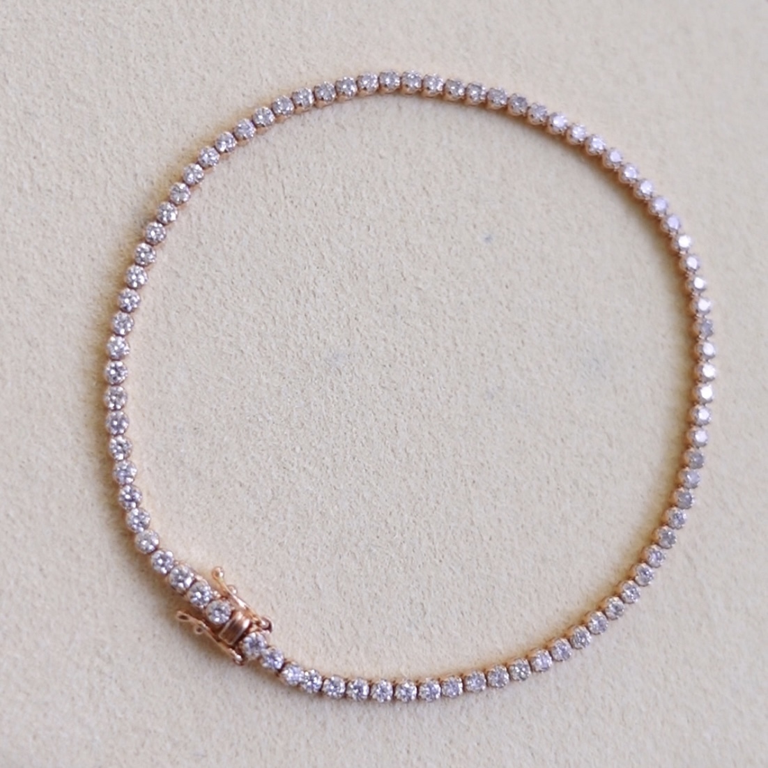 18K金混身鑽石軟手鏈 (1.8mm)