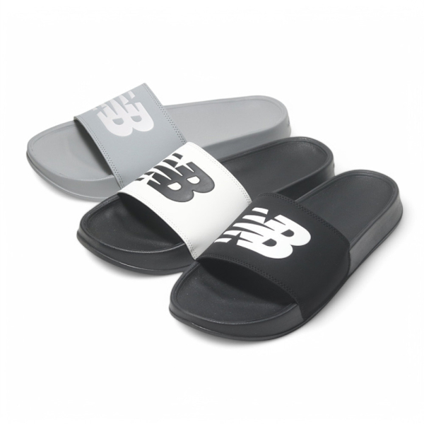 NEW BALANCE 拖鞋 NB 黑 白 灰 基本LOGO 運動拖鞋 男女 SUF200-