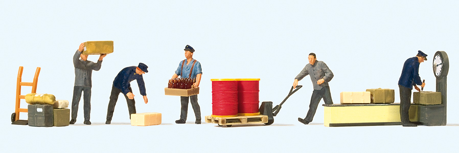 Preiser迷你小人 10581貨運工作人員