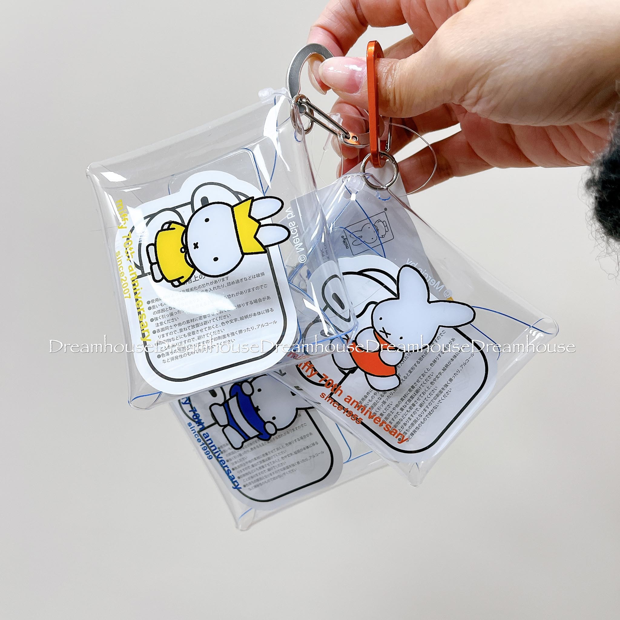 DickBruna miffy 米菲兔 米飛 70週年 防水透明鑰匙包 小物零錢收納包
