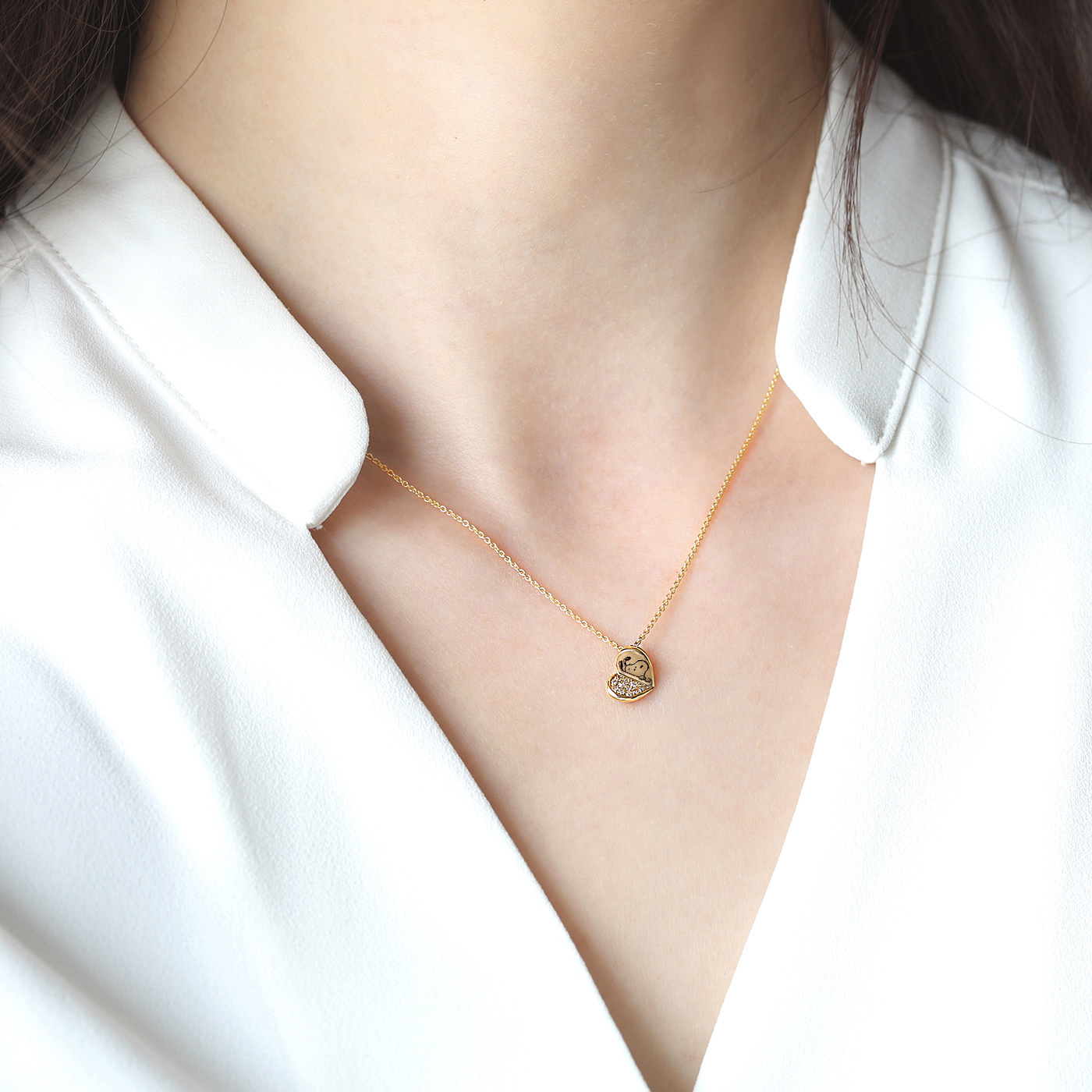 SNOOPY｜無盡的愛 01 — 5分鑽石項鍊