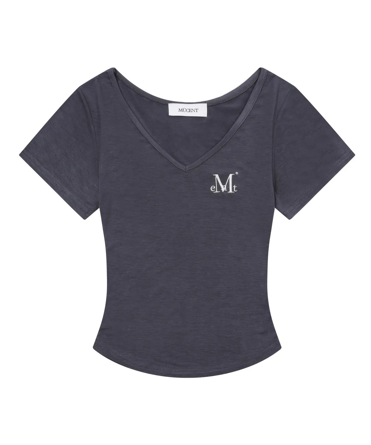 MUCENT ONYX SIGNATURE LOGO V-NECK HALF TEE