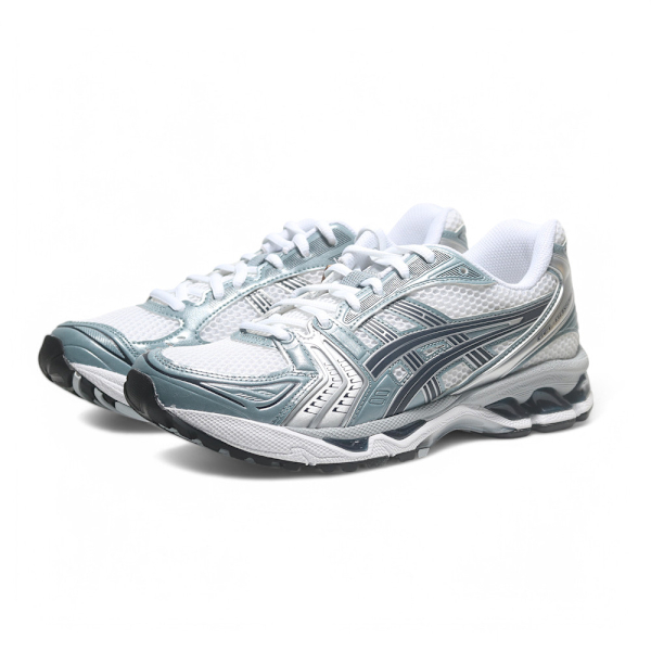 ASICS 慢跑鞋 GEL-KAYANO 14 白藍銀 復古 情侶鞋 女 1203A537106