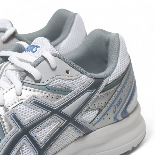 ASICS 慢跑鞋 JOG 100S 白灰藍 復古 情侶鞋 男女 1203A684100