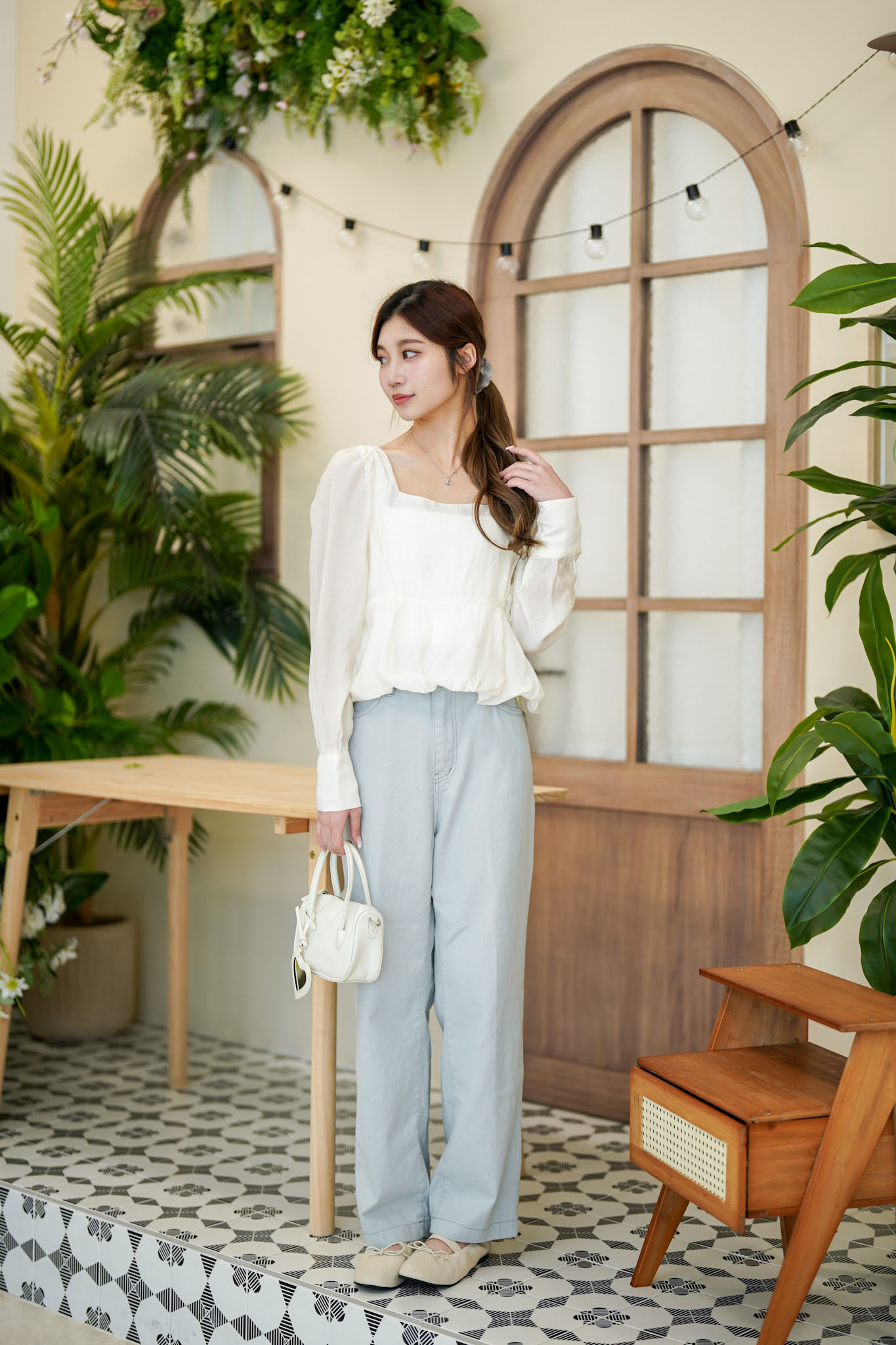 【奶油褲🧁】JEAN162 Plain Cream Pencil Pants