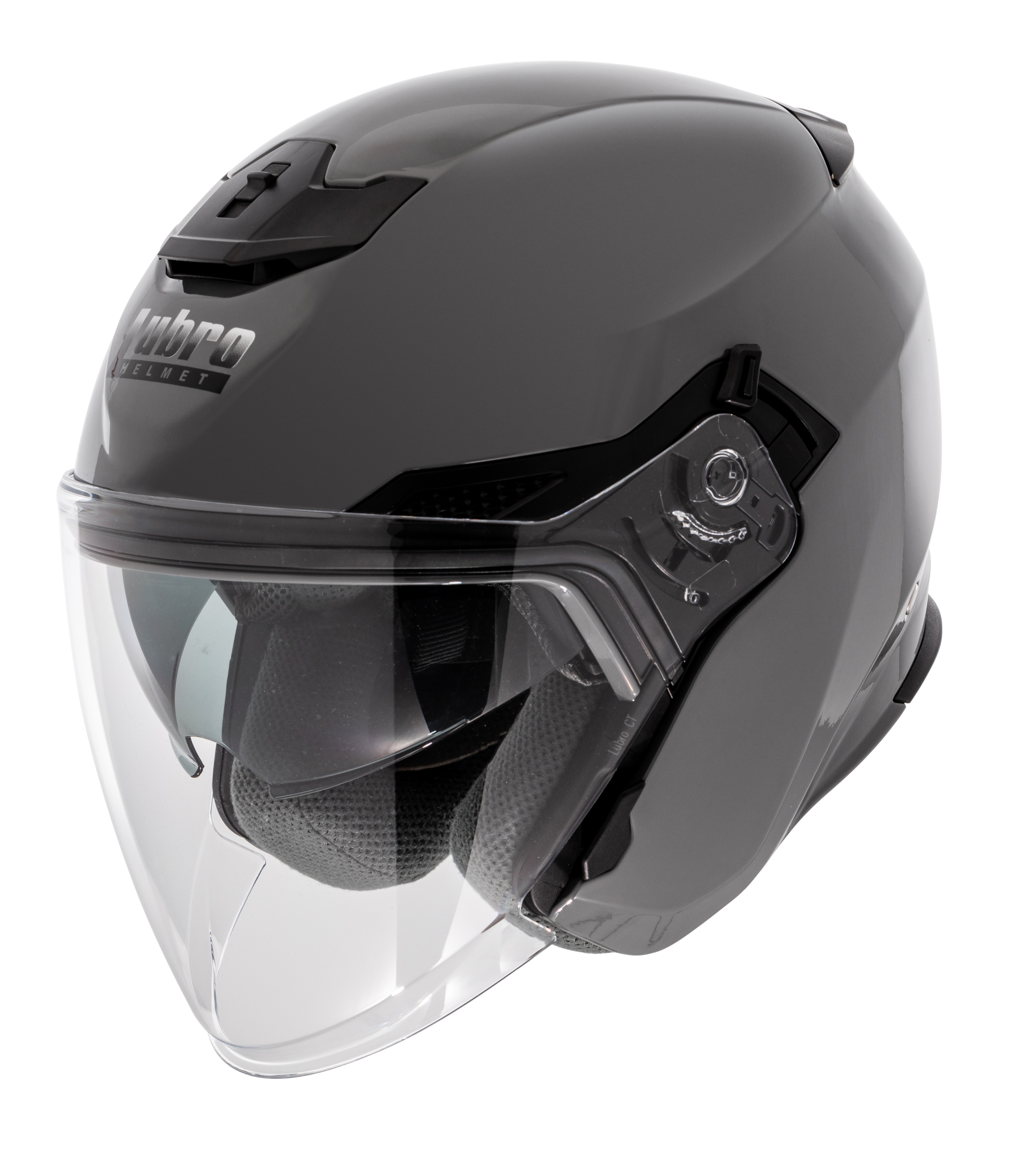 LUBRO CRUISE TECH 水泥灰 素色  內墨片 四分之三罩式帽款