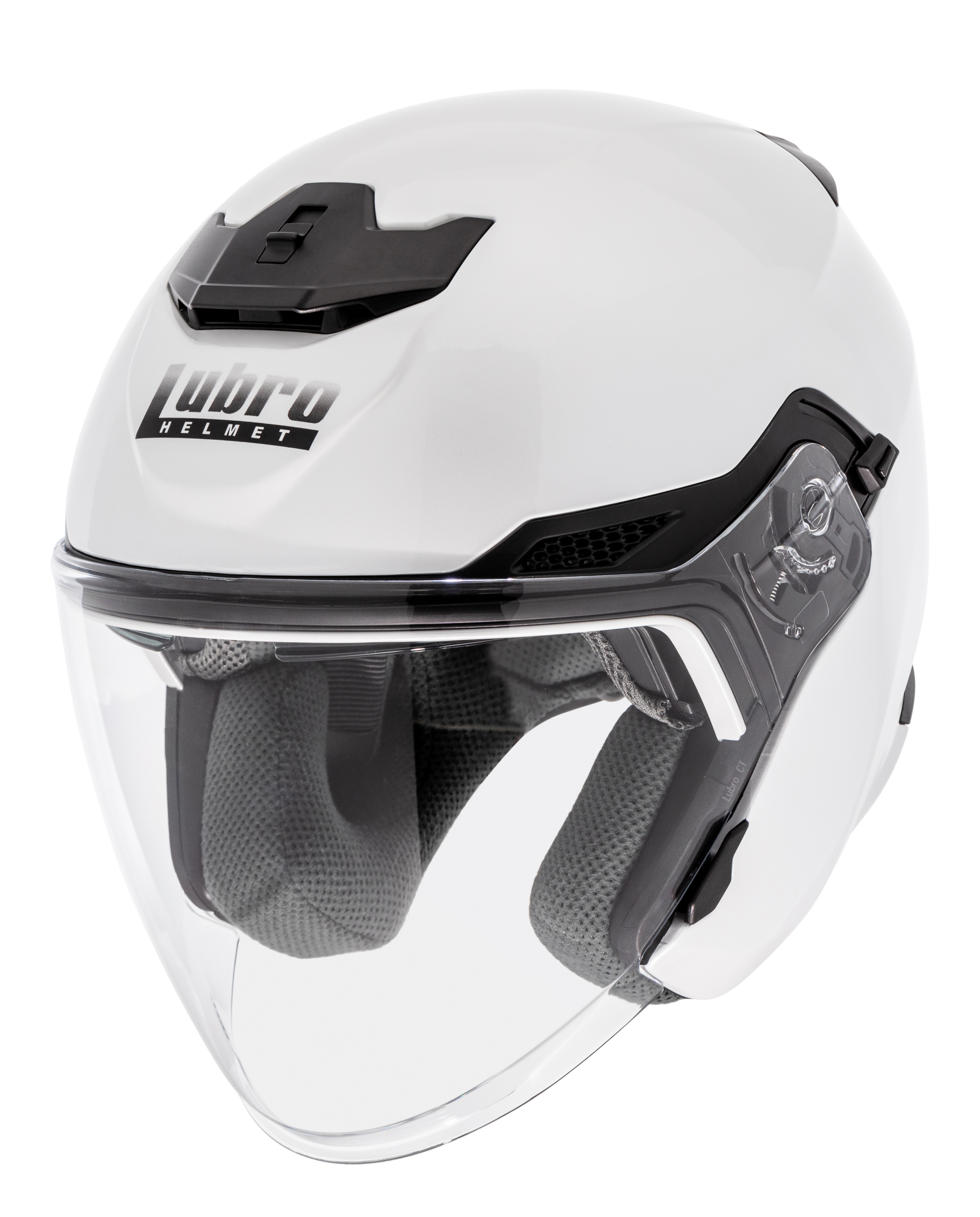 LUBRO CRUISE TECH 珍珠白 素色  內墨片 四分之三罩式帽款