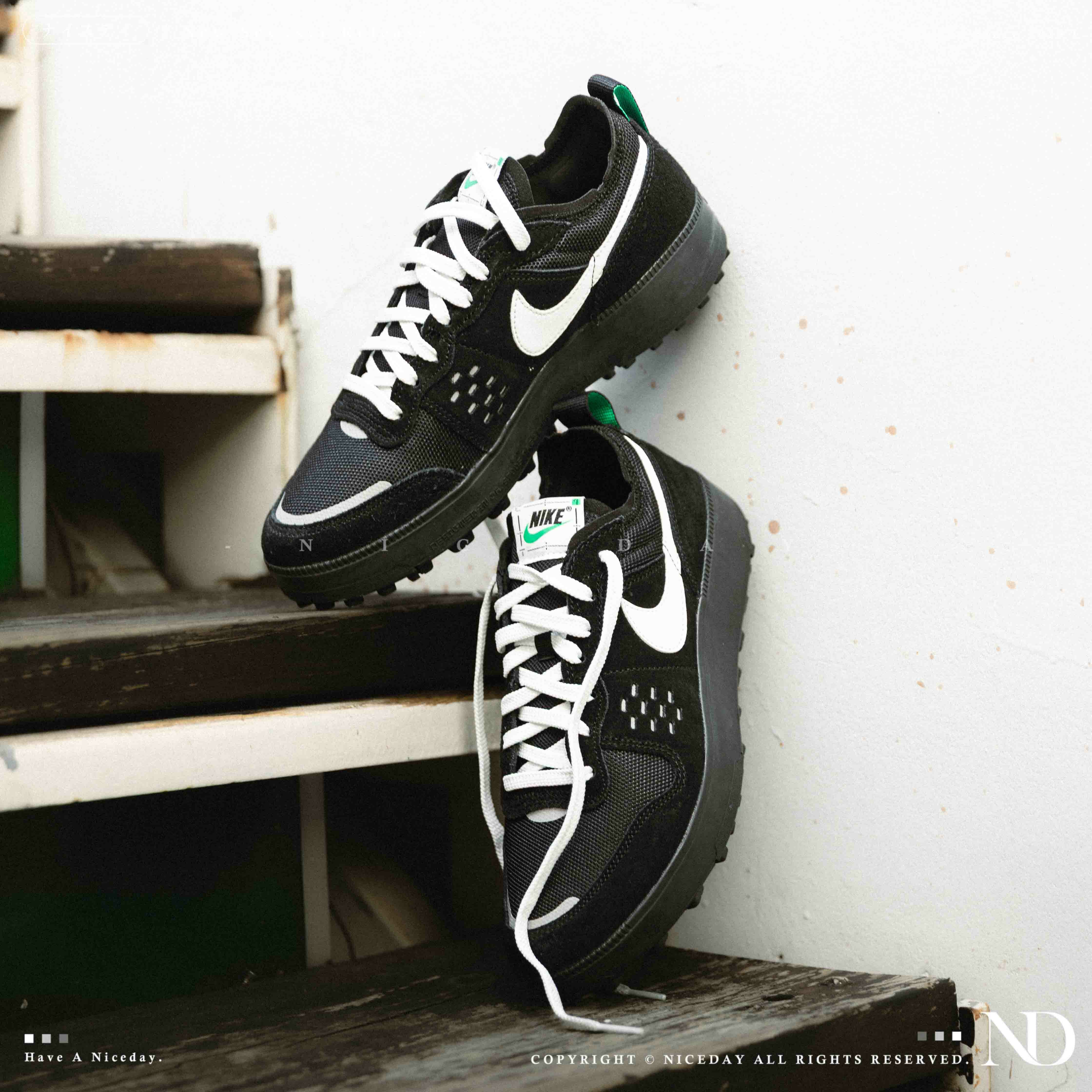 NICEDAY 現貨 Nike C1TY BLACK 全黑 白勾 黑魂 網布 麂皮 復古 緩震 男鞋 FZ3863-006
