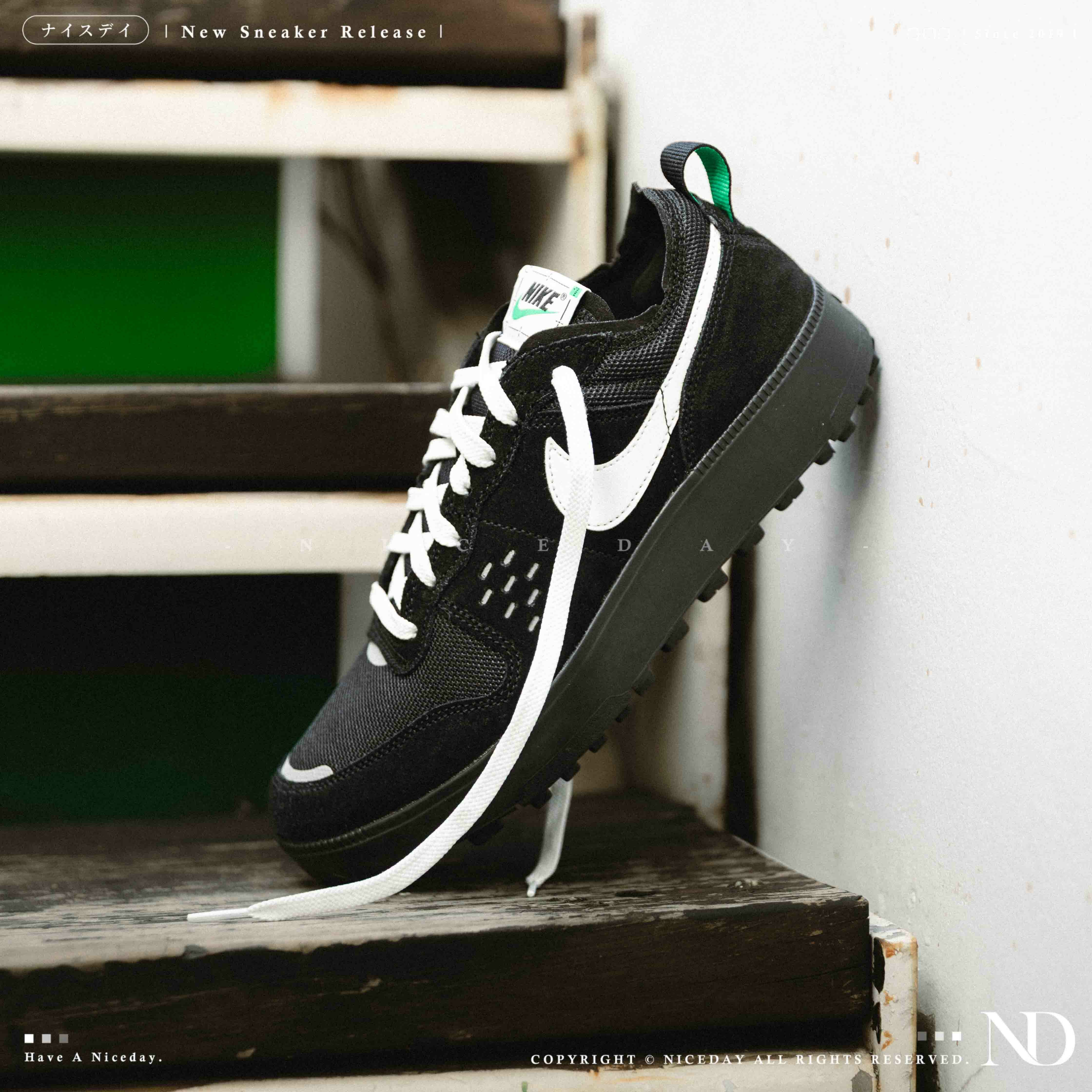 NICEDAY 現貨 Nike C1TY BLACK 全黑 白勾 黑魂 網布 麂皮 復古 緩震 男鞋 FZ3863-006