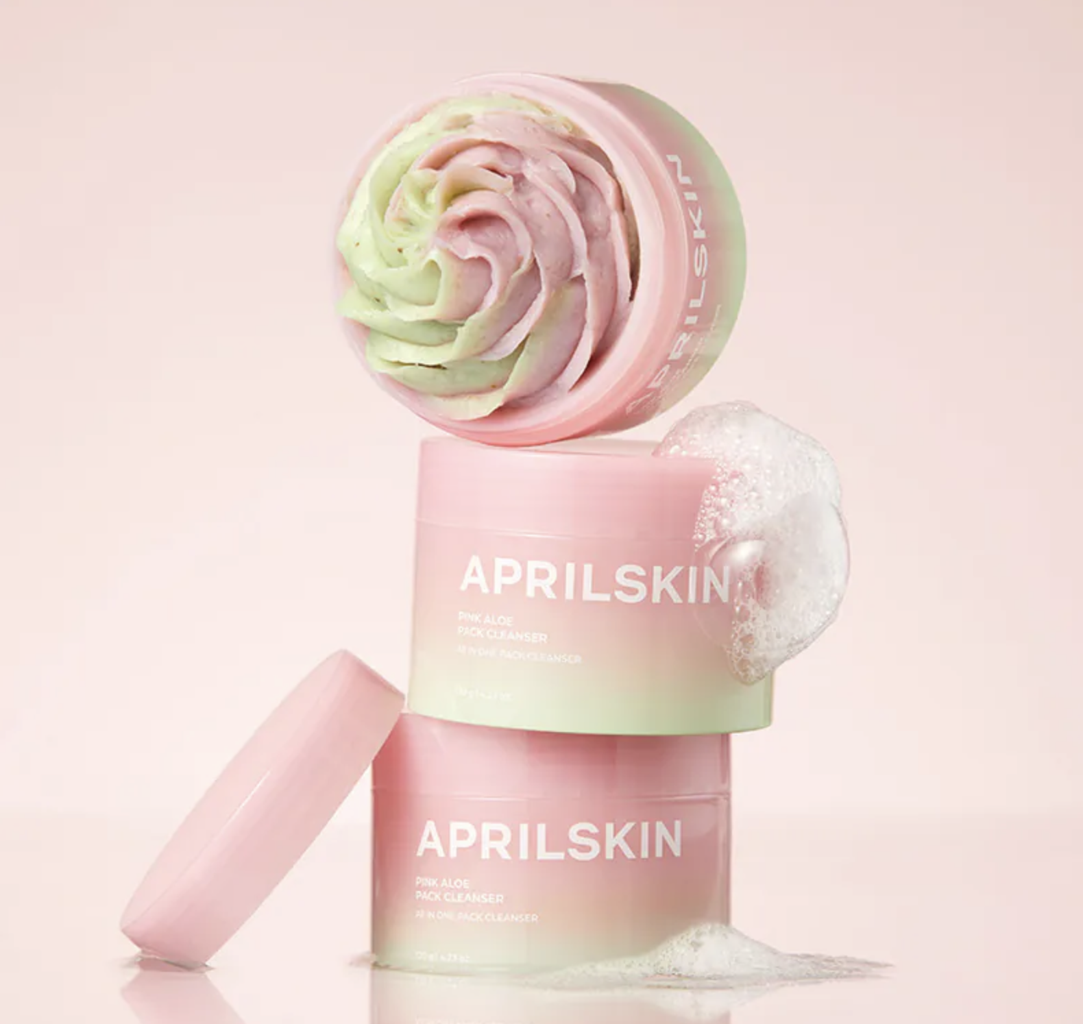 APRILSKIN粉紅蘆薈舒緩潔顏蛋白霜 120g