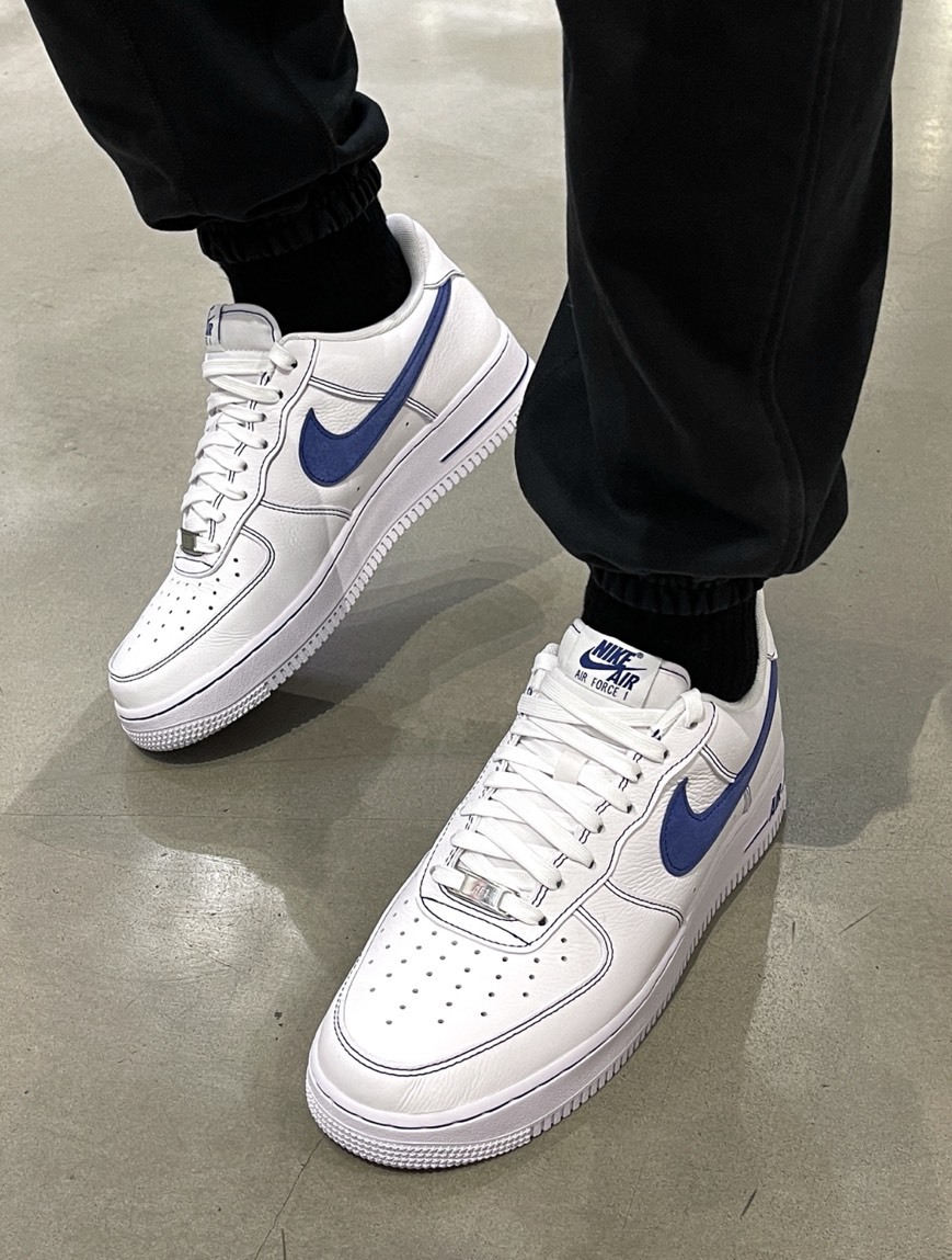 Nike Air Force 1 Low AF1 "Contrast Stitch" 縫線 白藍 HQ2037100
