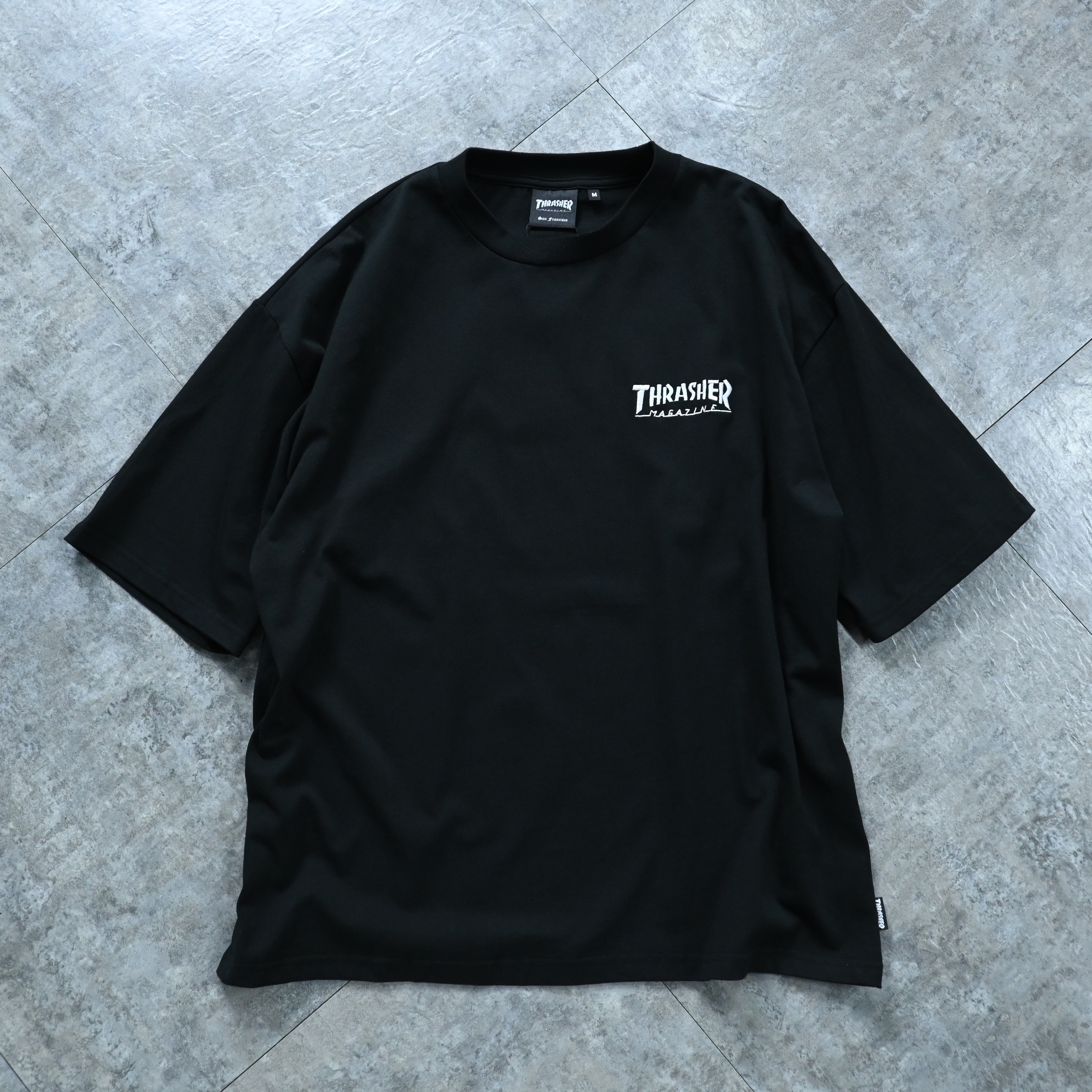 雰囲気極上 00s THRASHER ファイヤーパターン 逆五芒星 Tシャツ