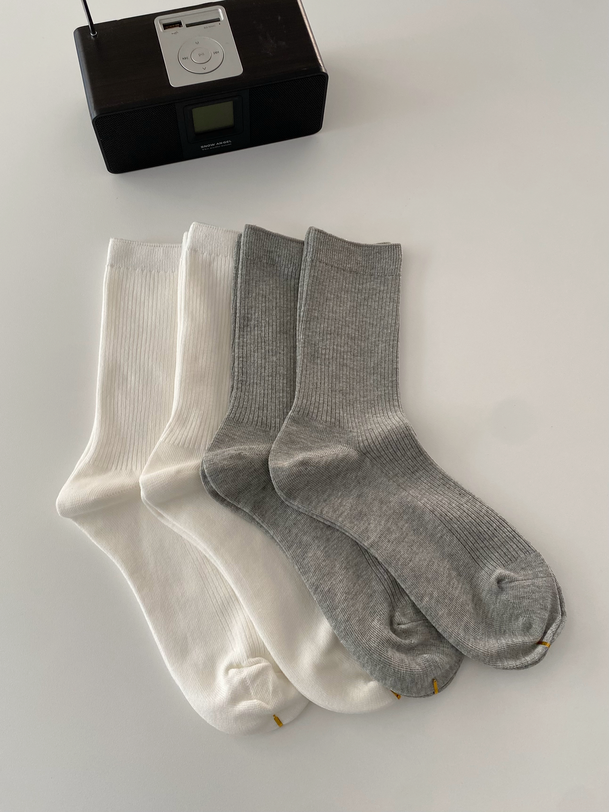 巨好穿!中筒螺紋棉質堆堆襪