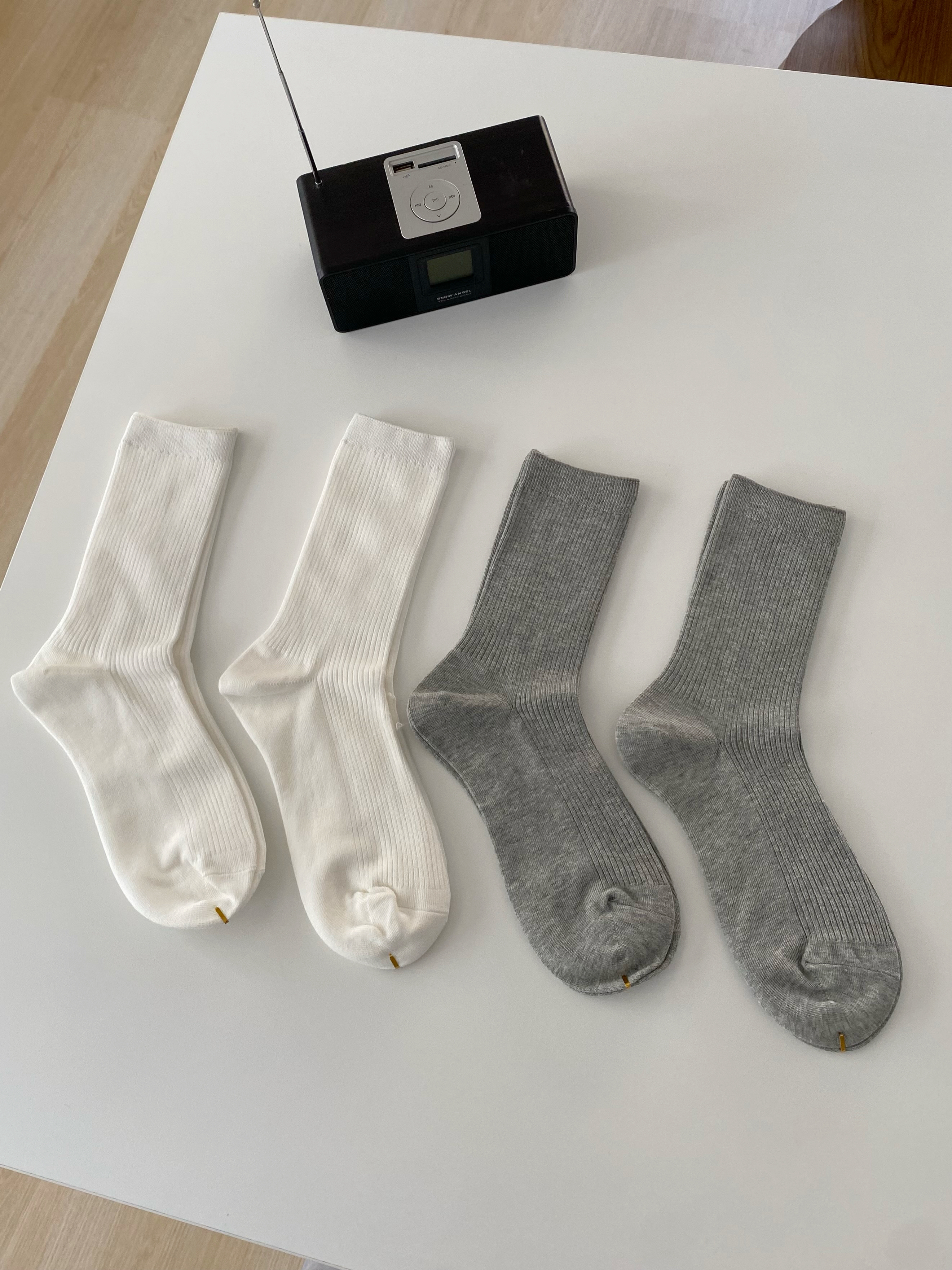 巨好穿!中筒螺紋棉質堆堆襪