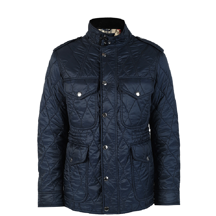 1BR0329-037 BURBERRY Men's Garrington Quilted Jacket Navy #40055161 (EU)