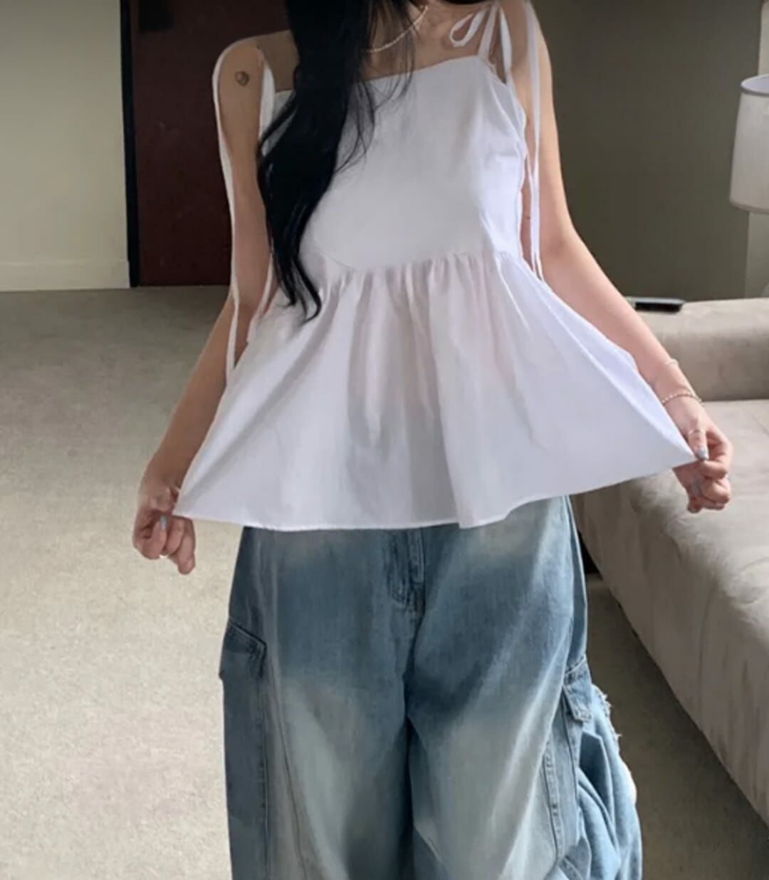 韓國連線 綁帶背心（清貨價貨品，不設退換）(K3 SS556）