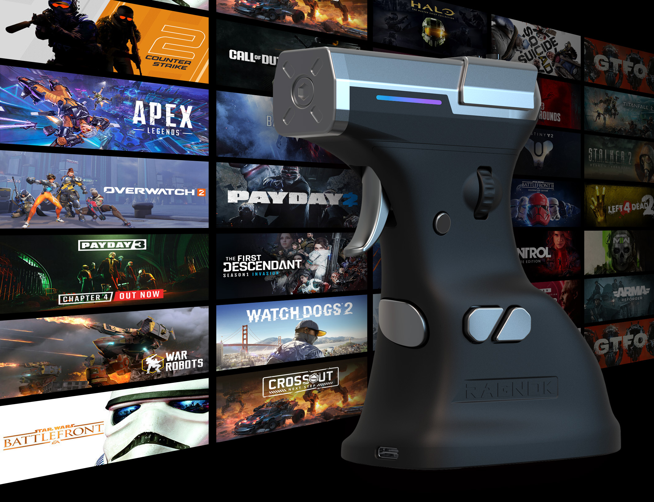 【現貨24小時內發貨‼️品牌台灣地區負責人🌟】RAGNOK 真實後座力反饋 槍型滑鼠 ErgoStrike 7 射擊遊戲 CSGO APEX 特戰英豪 （我們就是品牌方正規授權的台灣地區唯一經銷，台灣只有我們會有貨，所以也不用比價了）