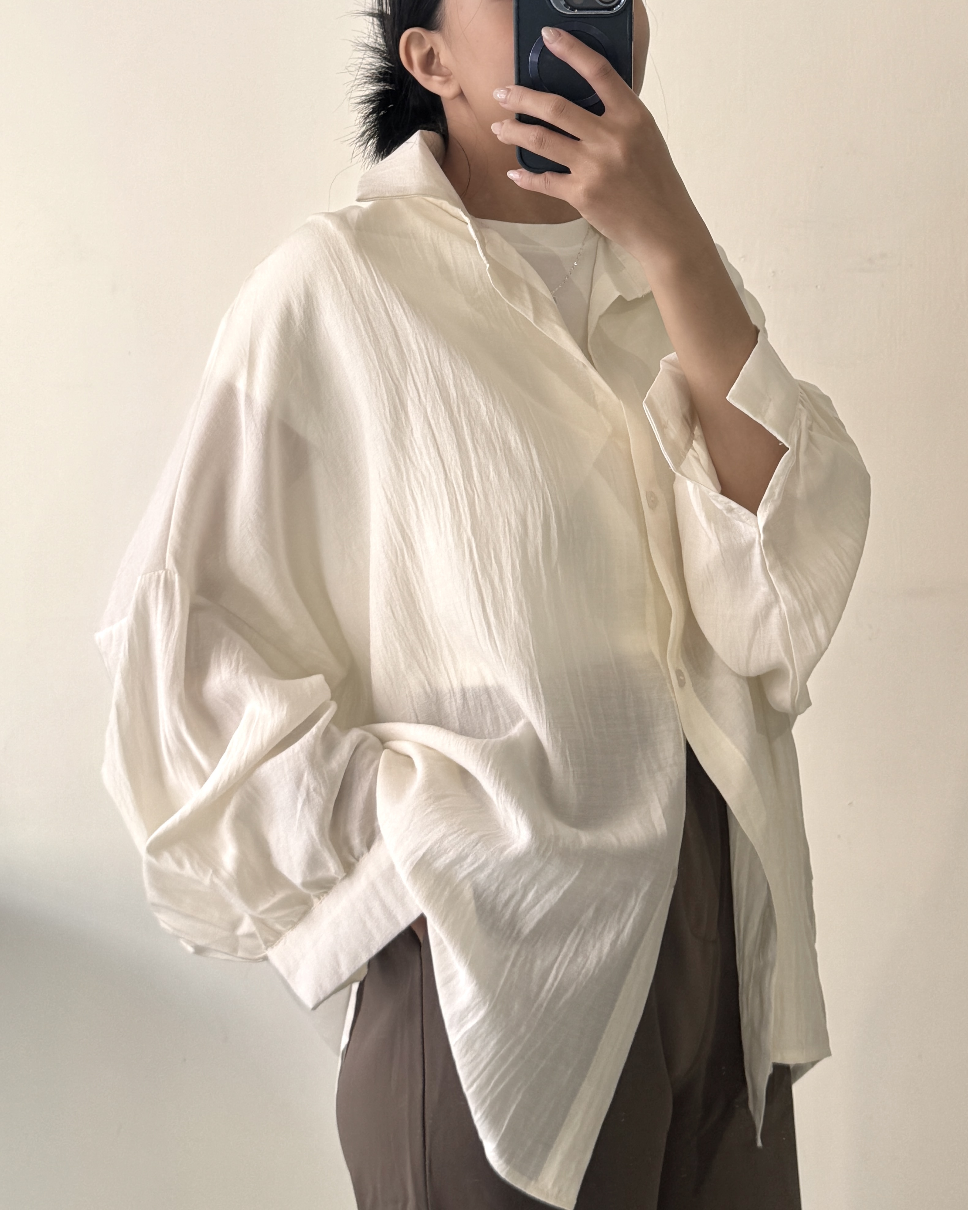 夏日微透襯衫-3617