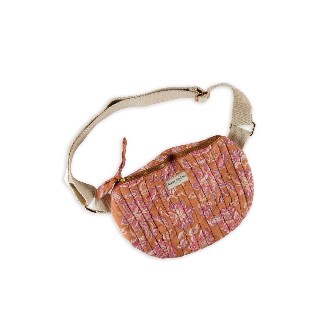 馬蒂哈焦糖榛果棕混粉紫 | 單肩包