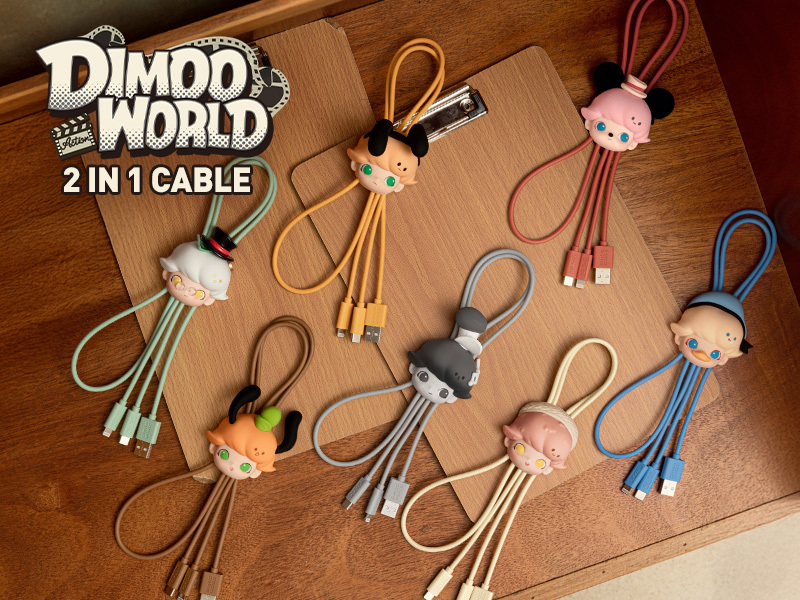 DIMOO WORLD × DISNEY 2 IN 1 充電線,不包官方瑕疵,不設退換 (H3 PO583)