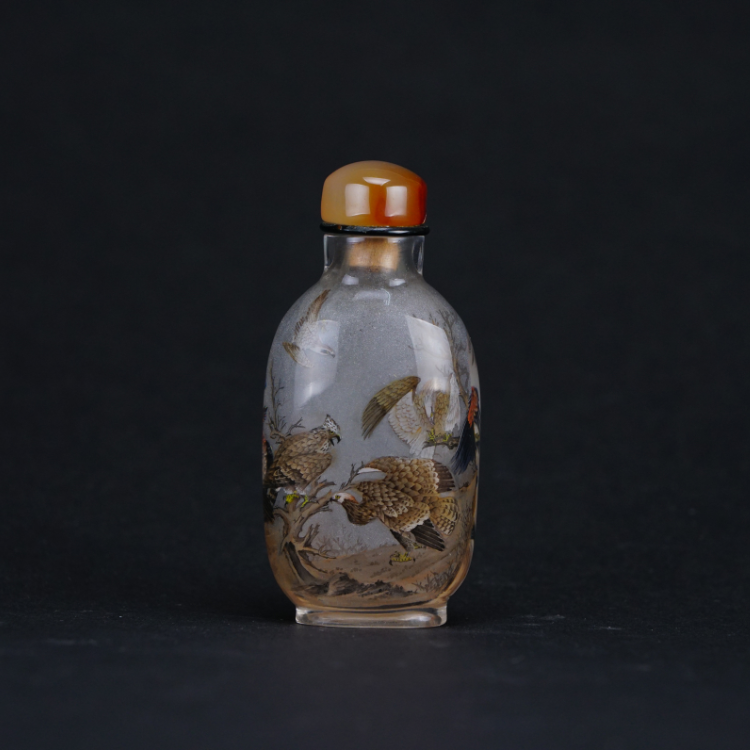 鹿港窯典藏級內畫工藝｜群英會鼻煙壺 群雄匯聚再現歷史豪情與英雄氣概