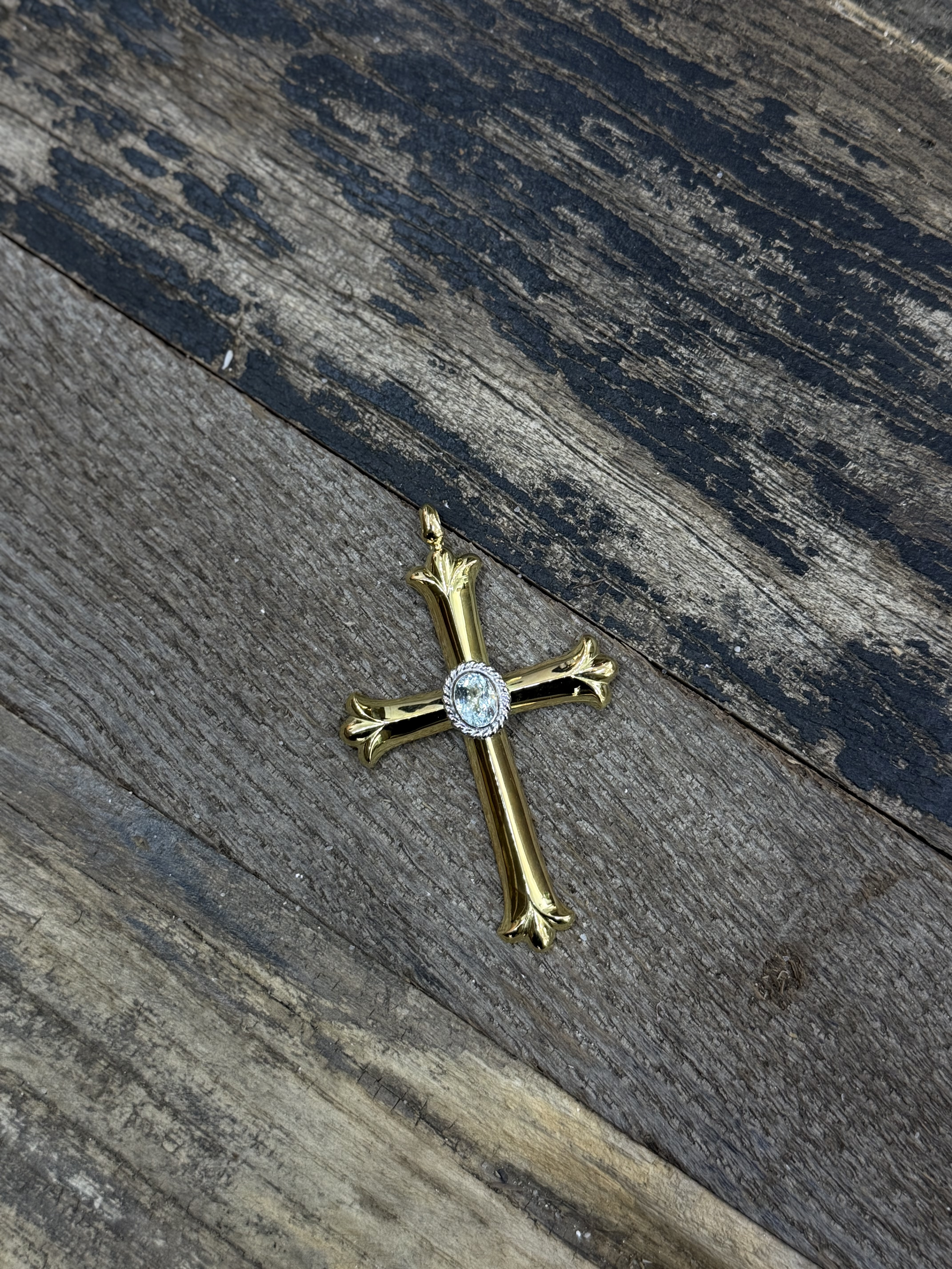 TW全金十字架PT繩 Paraiba Tourmaline