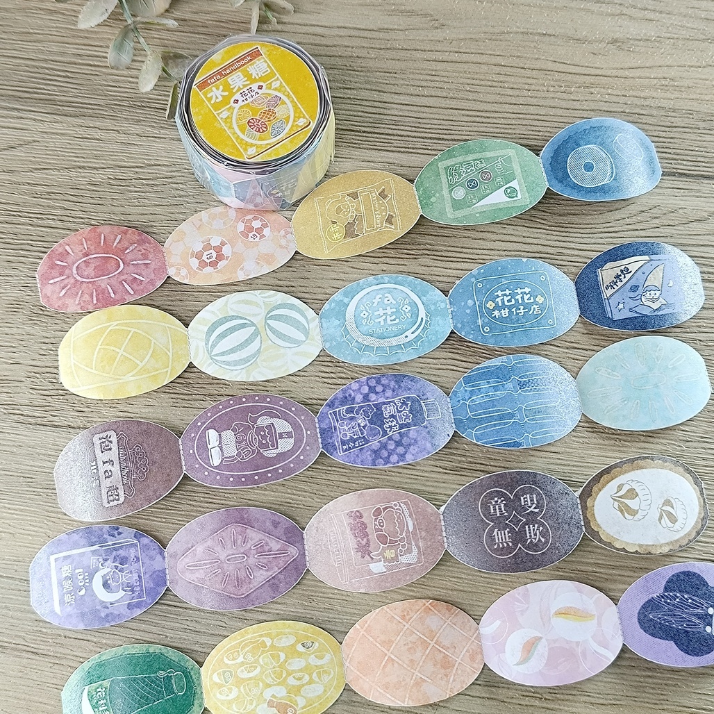 fafa製造所．水果糖 3cm模造異形紙膠帶 <整捲/分裝>