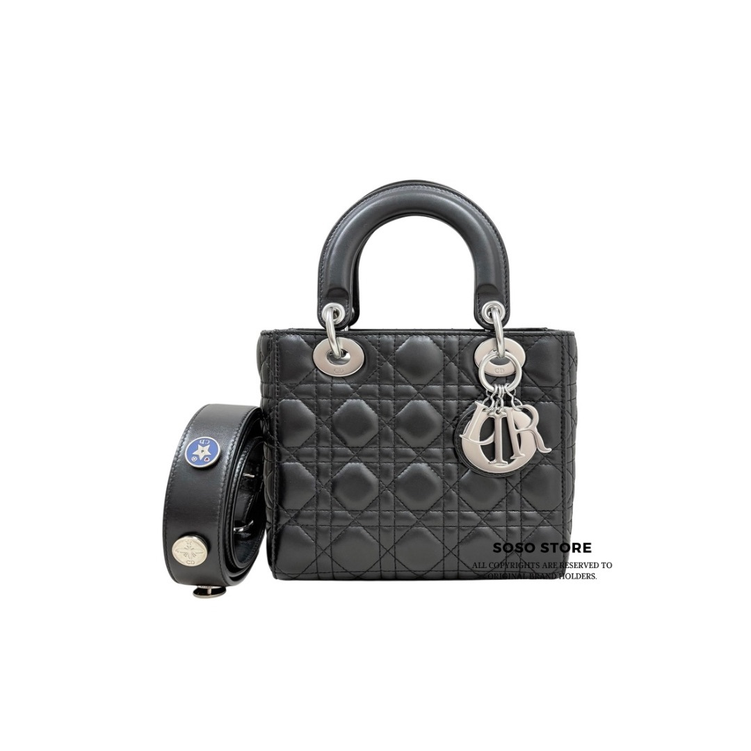 Dior Lady Dior Small - Black / Shw