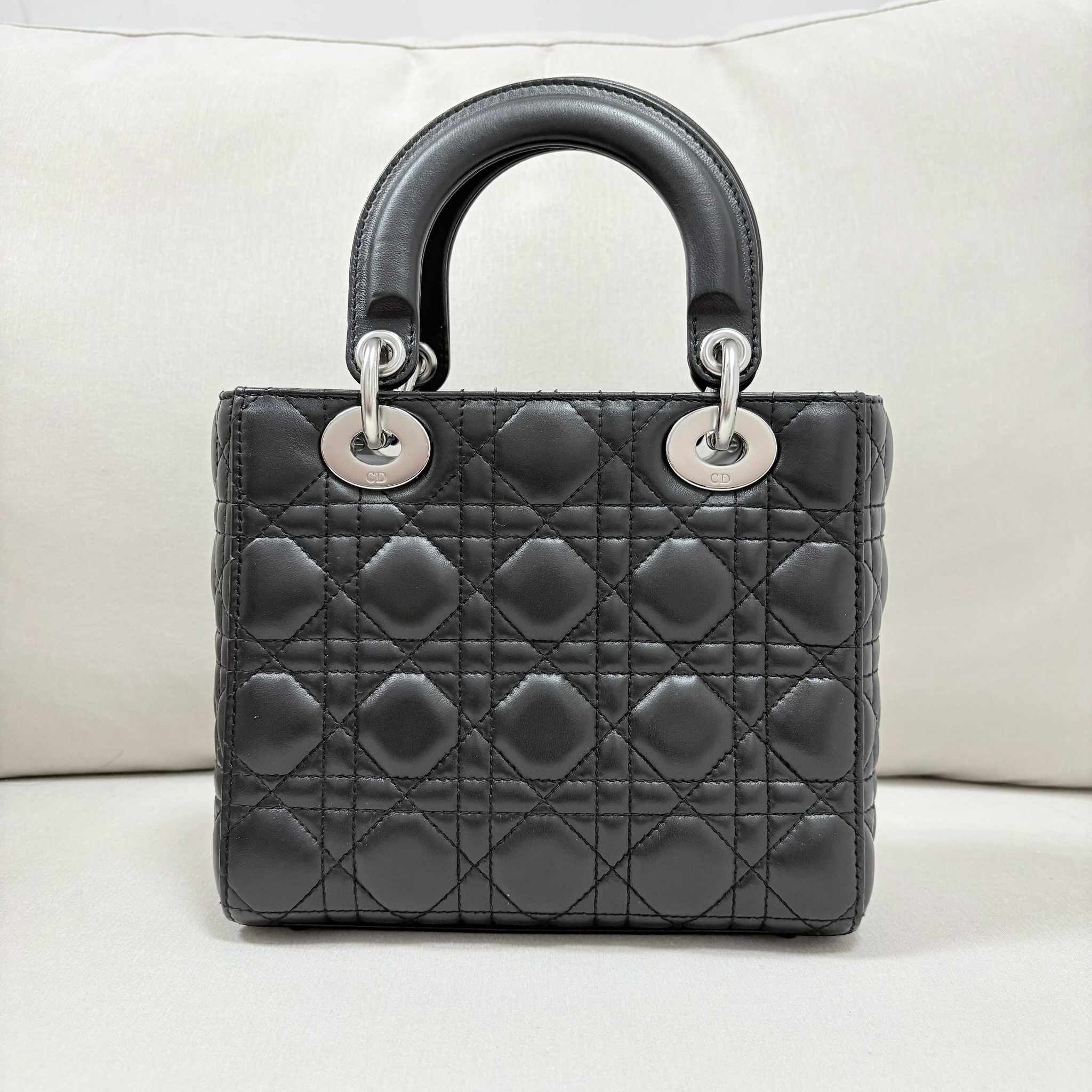 Dior Lady Dior Small - Black / Shw