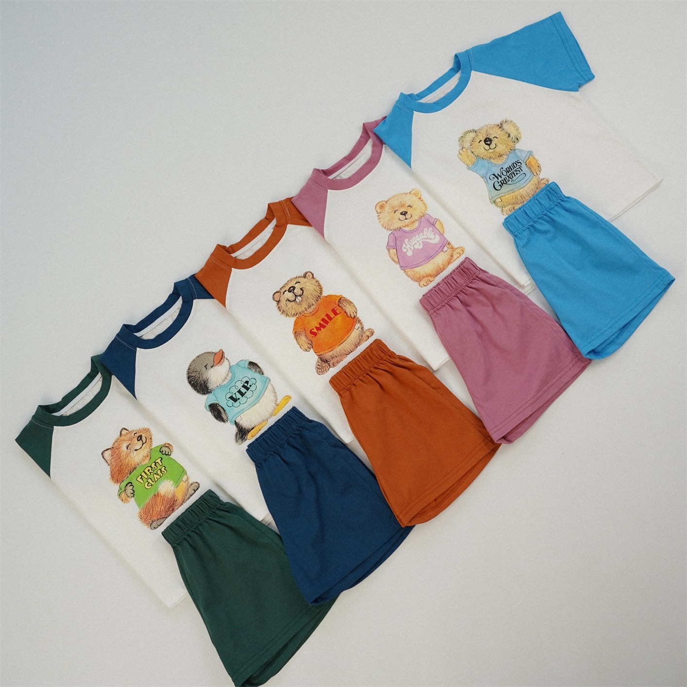 可愛動物牛角袖套裝