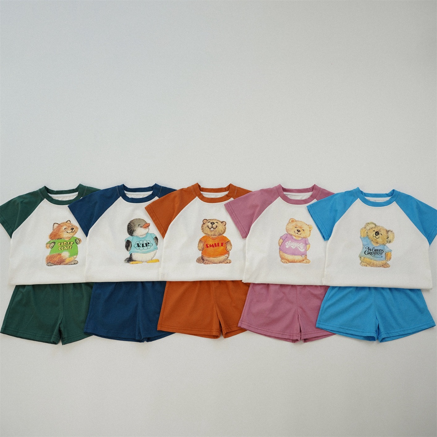 可愛動物牛角袖套裝