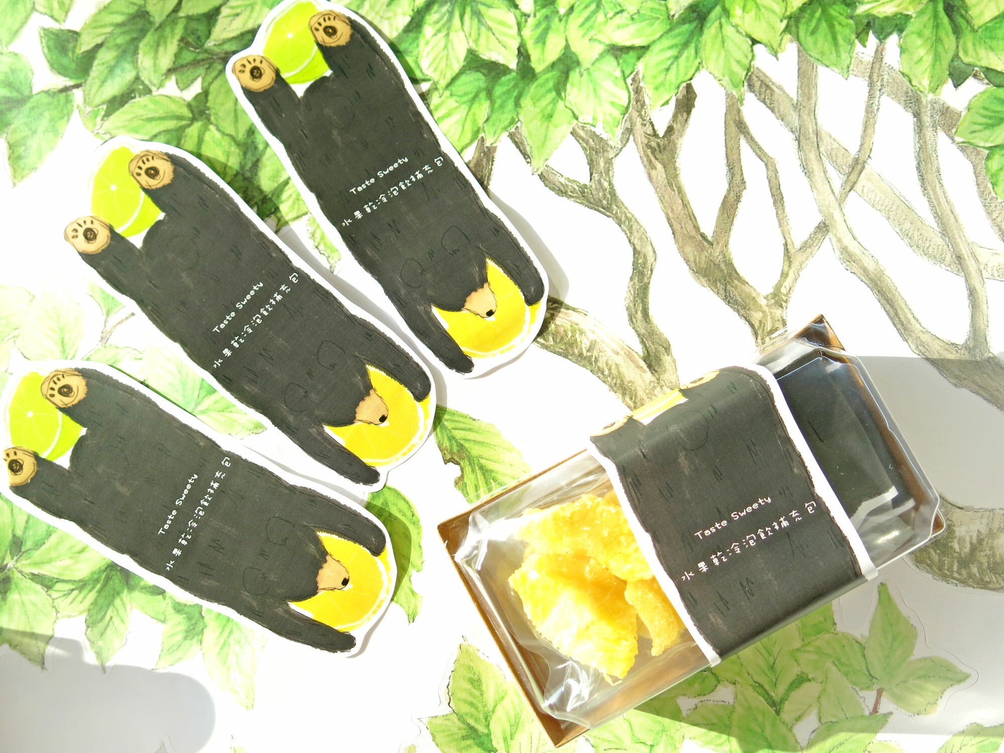 柑橘黑熊水果乾冷泡飲果乾水沖泡包攜帶盒(3入/5入)