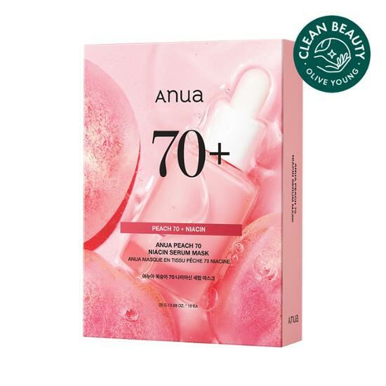 Anua 70 桃子煙酰胺發酵乳酸美白面膜