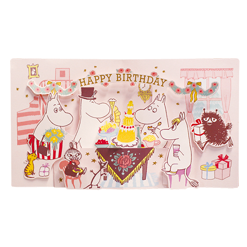 派對 燙金立體 生日賀卡|日本Moomin