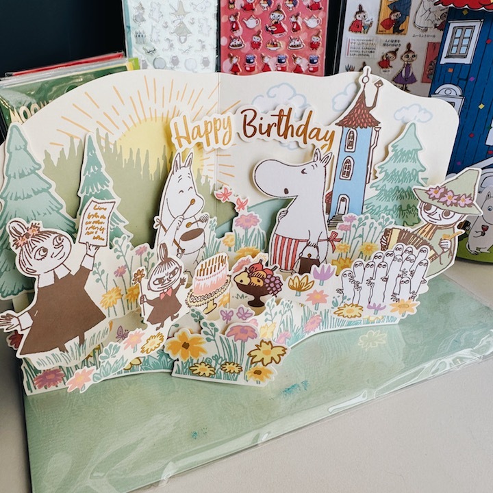 祝福 燙金立體 生日賀卡|日本Moomin