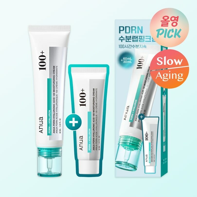 《Olive young連線》Anua PDRN Hyaluronic Acid 100 Moisturizing Cream 60ml Set (+30ml)
