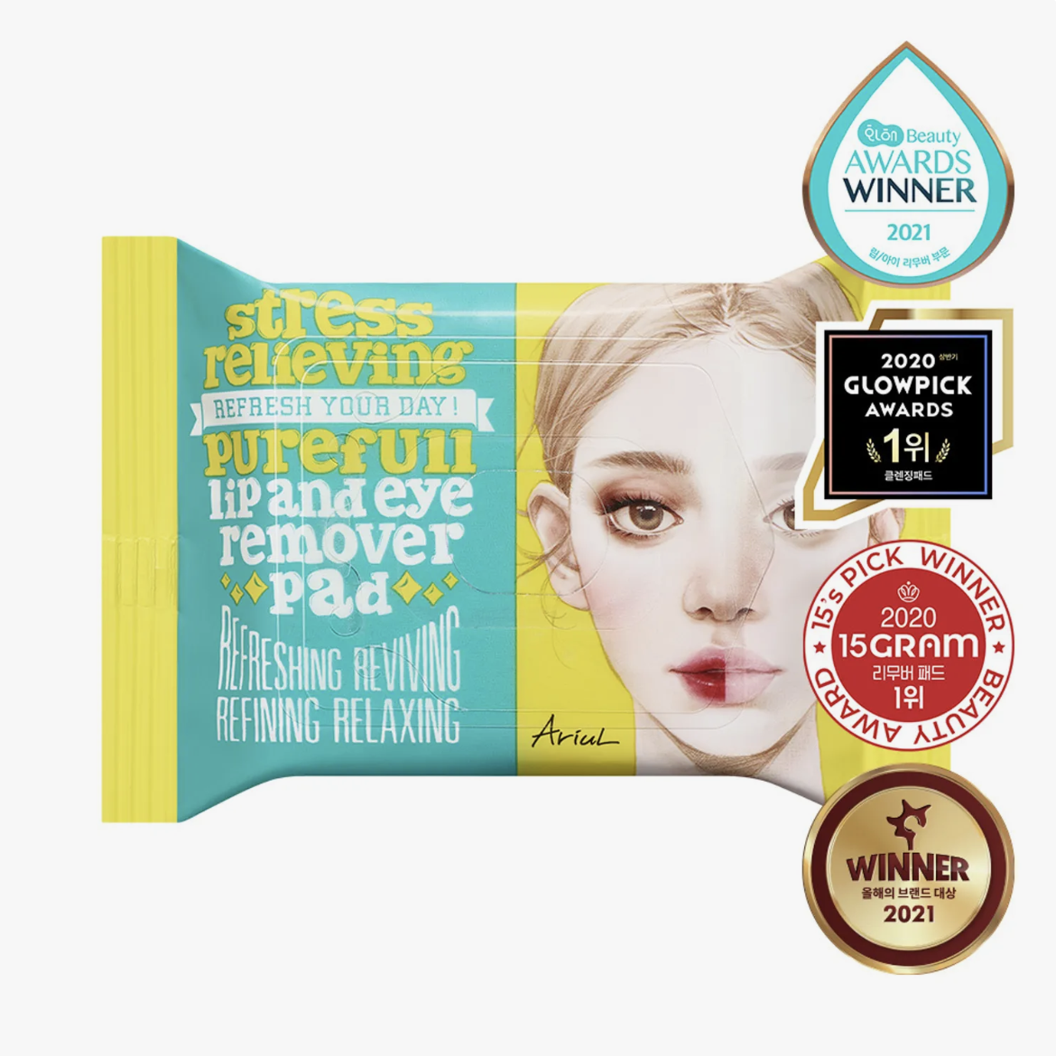 Ariul 舒緩純淨眼唇卸妝棉片 30片