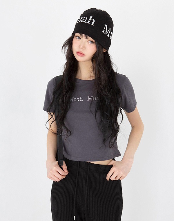 預訂｜MUAHMUAH HOT FIX LOGO HALF T-SHIRT