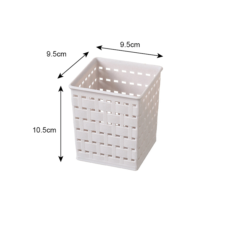 編織收納筒/方形 2入 9.5×10.5×9.5cm