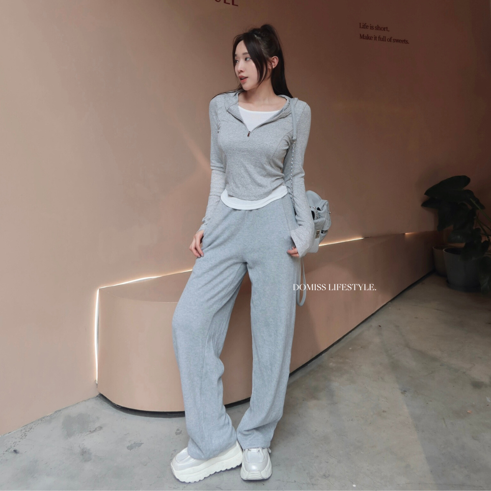 【人氣新面料】DOMISS自訂-版型超正! 鬆弛感棉褲-3色 長褲(現貨)