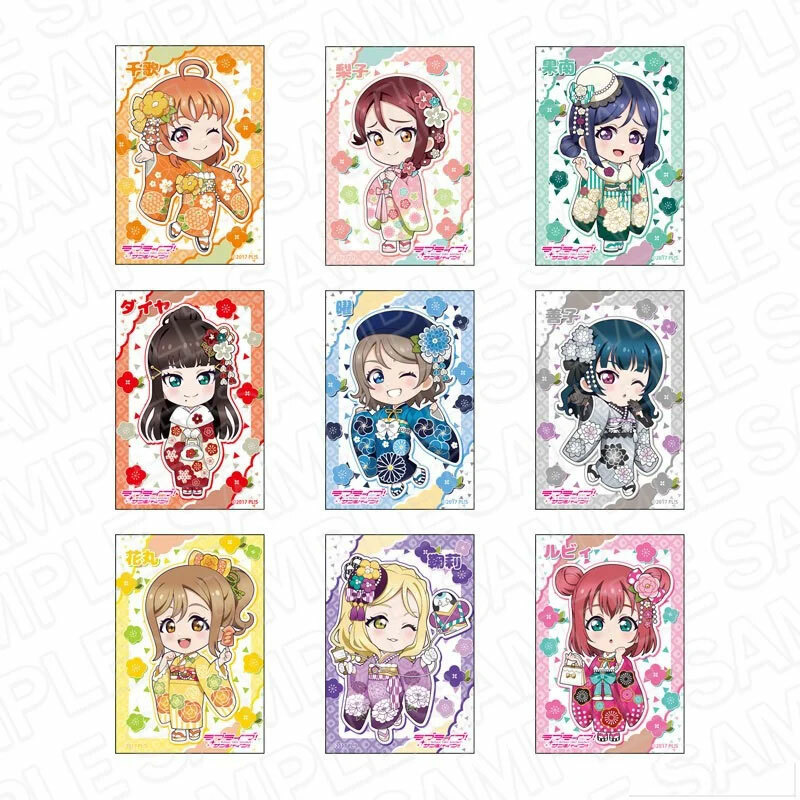 Love Live!Sunshine!!日版Q版振袖系列方形胸章-9款隨機