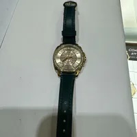 [S] GOLD WOMEN'S GREEN LEAHTER STRAP GOLD WATCH, 885997460088 (SZZ567)