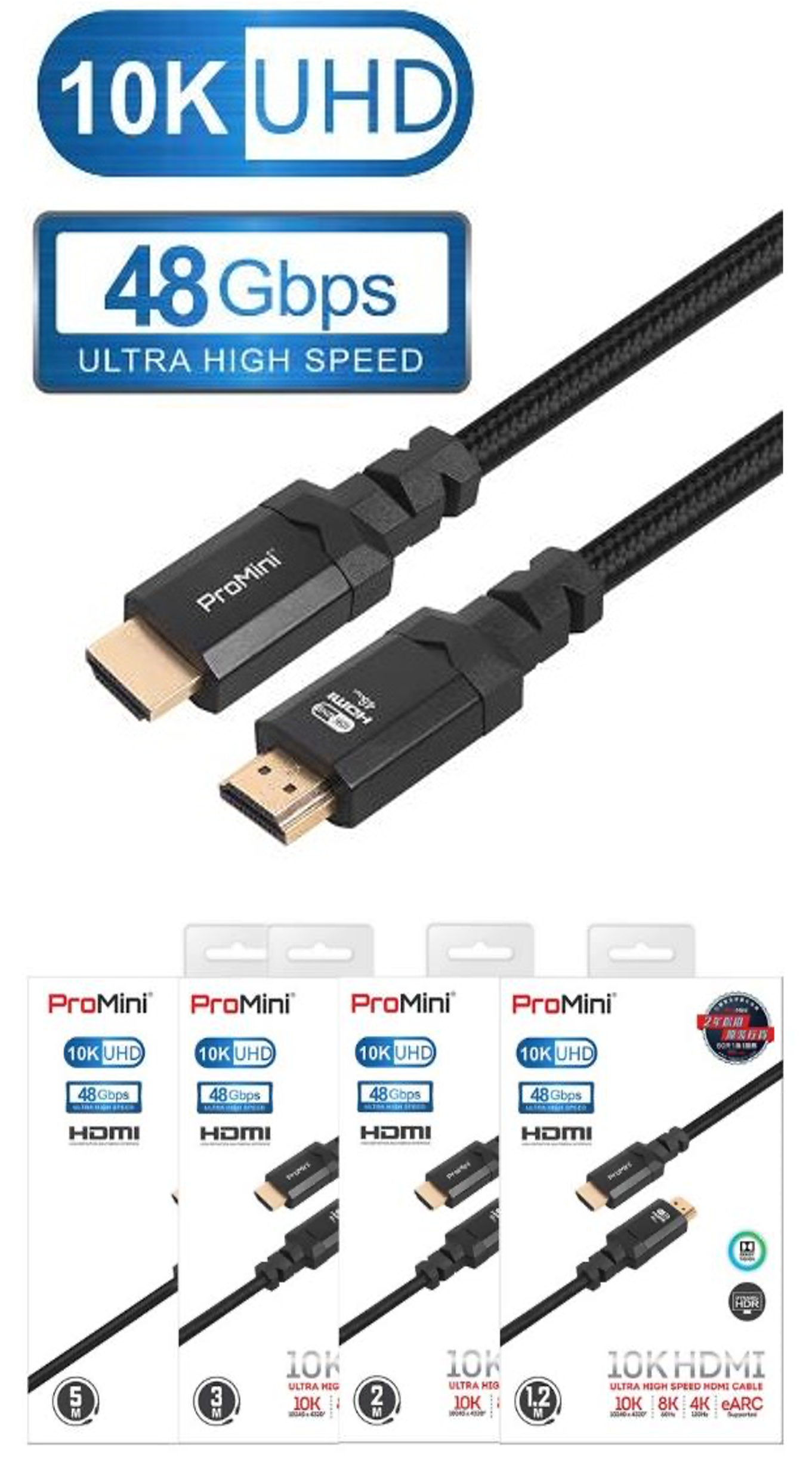 ProMini 10K HDMI 2.1 Ultra High Speed Cable 3M
