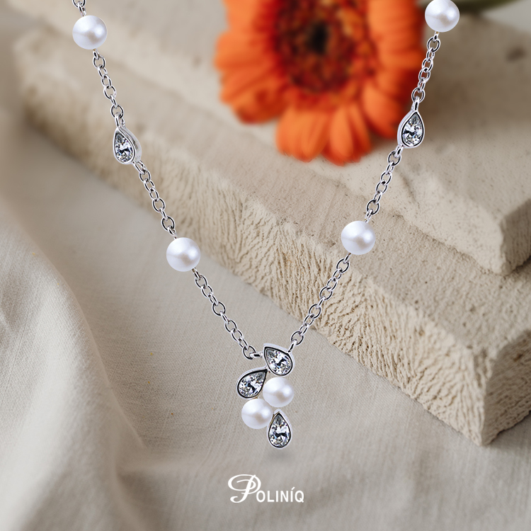 天然珍珠「幸福」925純銀套鍊 (16吋+4公分延長鍊)-SPS0002