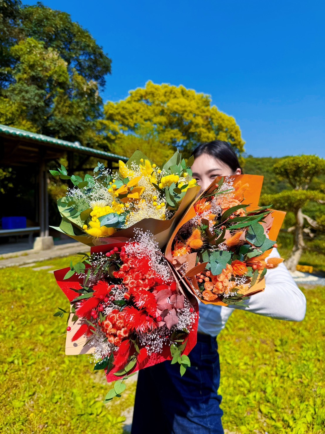 義大利乾燥春天花束（多色）