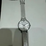 [S] OLIVIA BURTON SILVER GLITTER DEMI DIAL PEARL BEE WOMEN'S WATCH, 885997389686 (SZZ571)